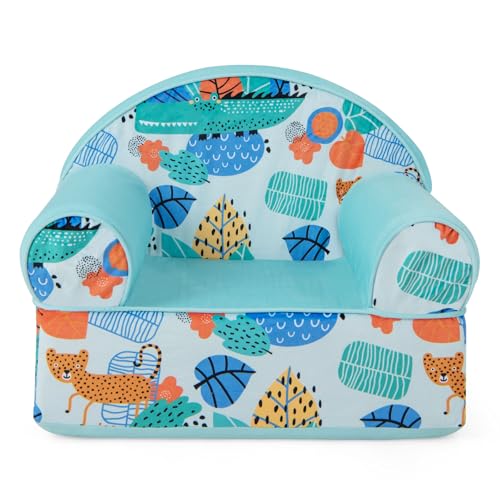 Costzon Kids Couch, Children's Sofa Armchair with Washable Velvet Cover