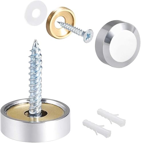 Miniatura 24 de uxcell Tornillos de espejo decorativos tapa tapa clavos acero inoxidable pulido 0.787 in 8pcs Tono plata,Oro,https:/ www.Yaxa/dp/undefined