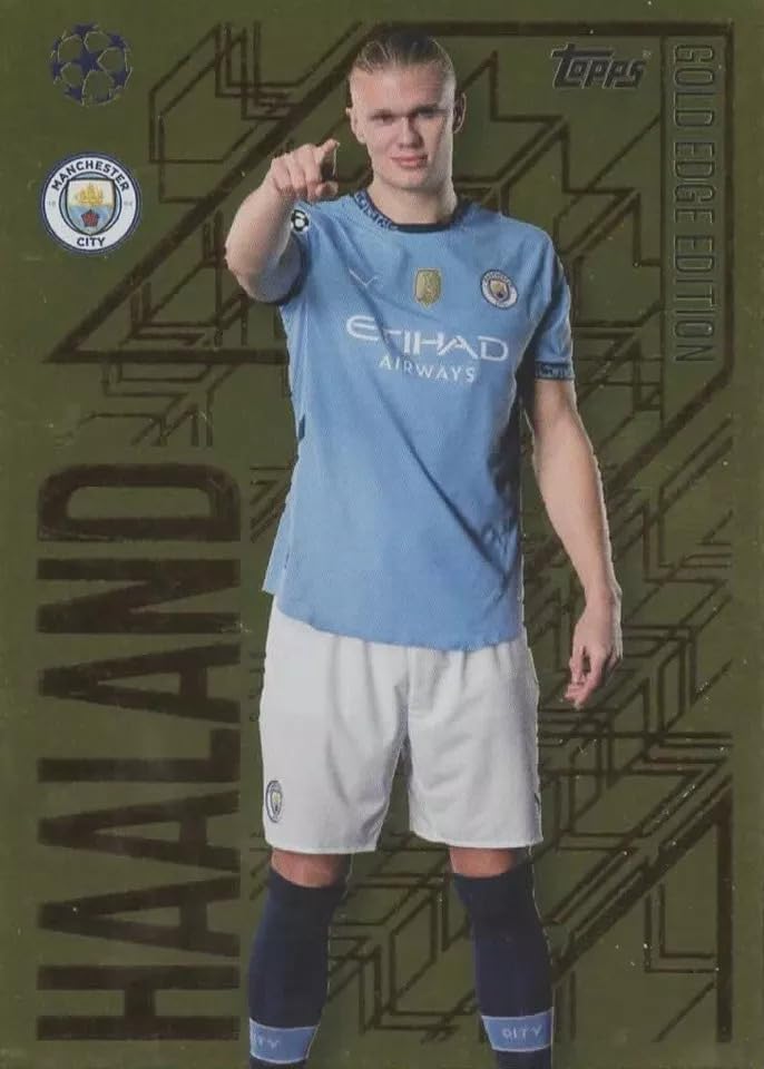 Match Attax 2024 2025 Erling Haaland Gold Edge Edition Trading Card