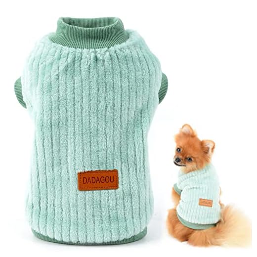 SMALLLEE_LUCKY_STORE Chandail en polaire côtelée pour animal de compagnie – Chandail en molleton pour petits chiens, chats, chiots, yorkshire, chihuahua – Vêtements d'hiver chauds