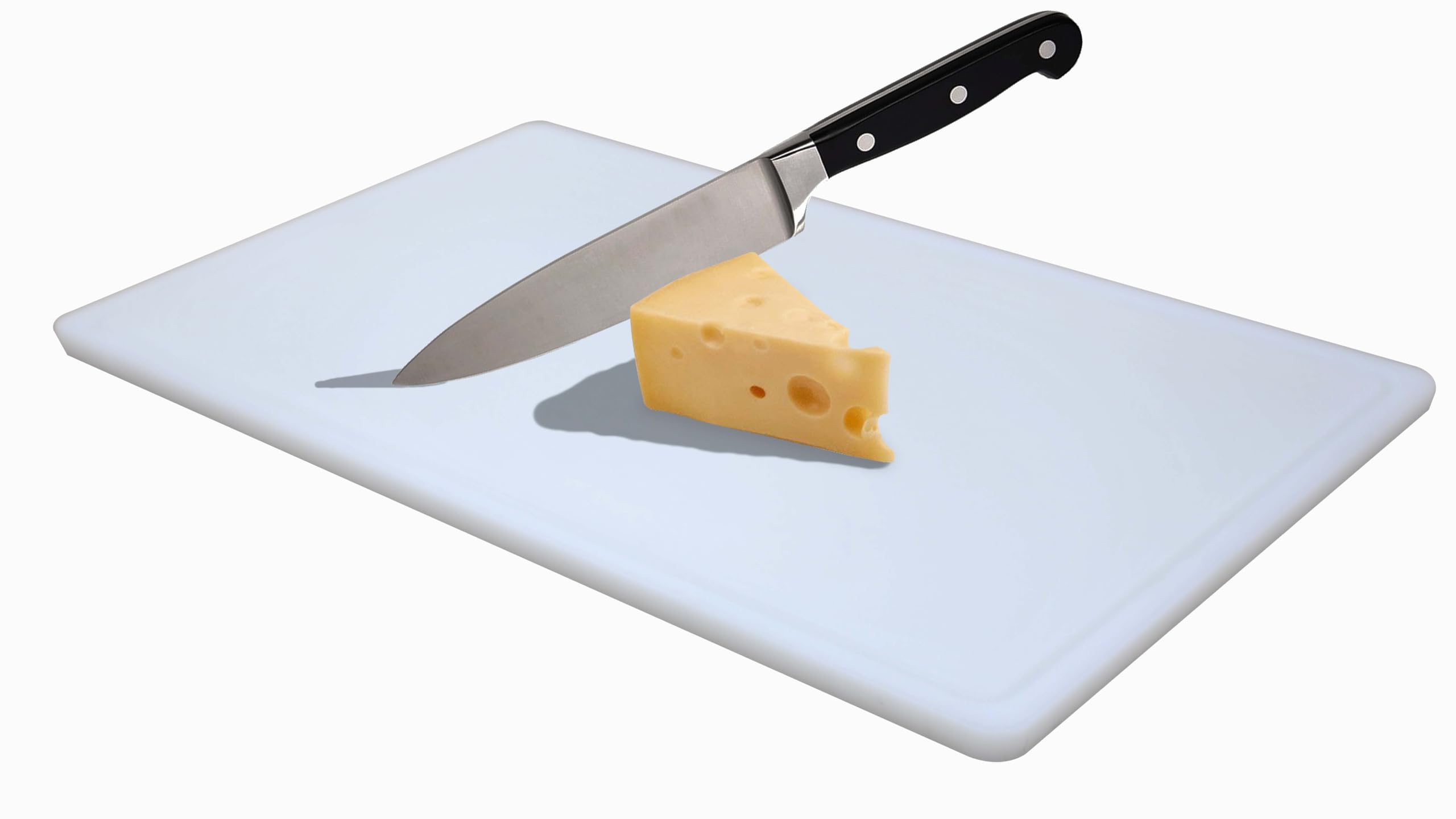 METRO Professional Tabla de cortar blanca de polietileno de alta densidad (HDPE), 60 x 40 cm, higiénica y duradera, para cocina profesional