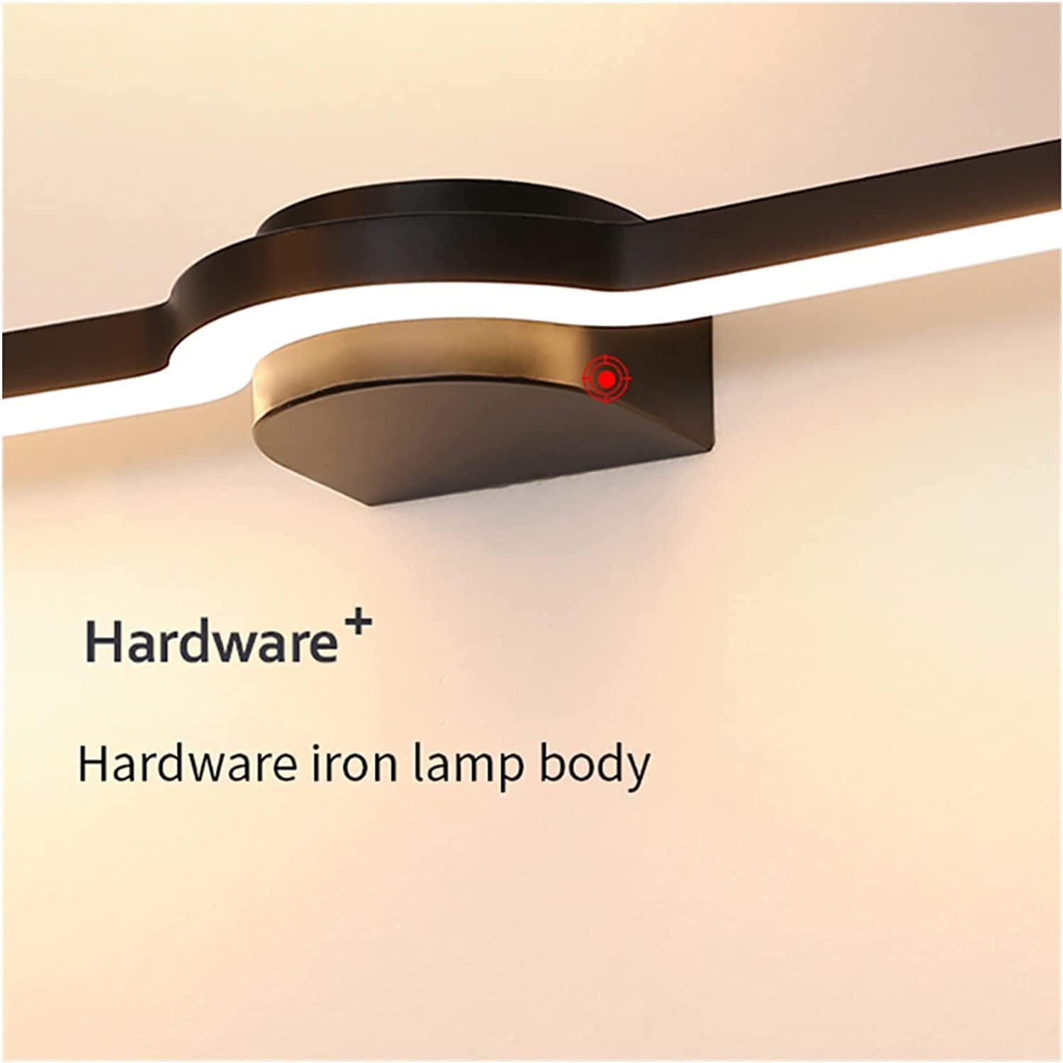Applique Murale, Lampes murales LED pour Miroir de Salle de Bain, Longue Bande Noire, étanche, luminaires compatibles avec la Chambre à Coucher, la Salle de Bain, Les Toilettes, Le lavabo, l