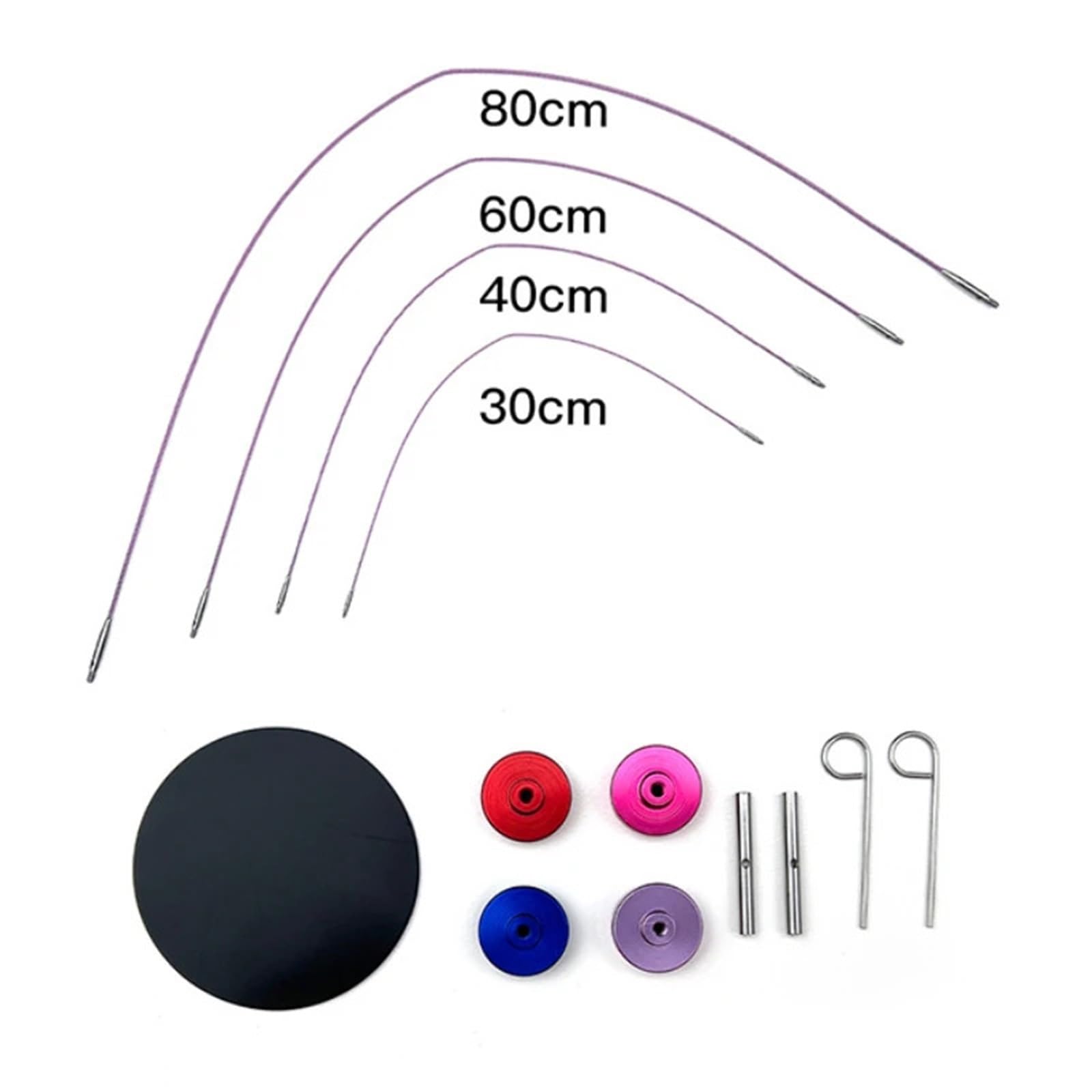 Agujas de tejer hilo circulares, Kit accesorios aguja suéter con ganchillo intercambiable aluminio Aguja de tejer