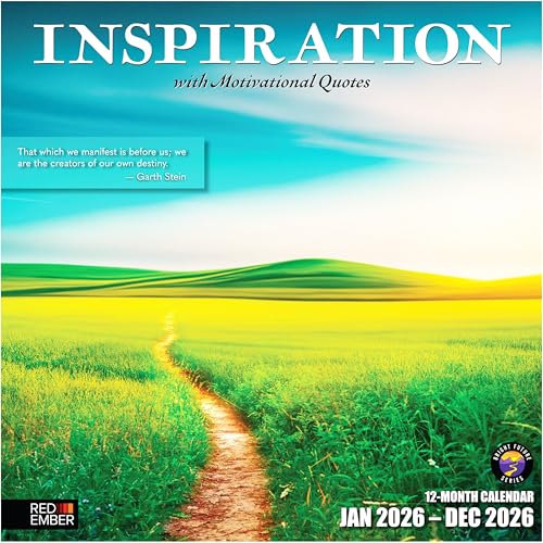 Image of RED EMBER Inspiration with Motivational Quotes 2026 Wall Calendar 12 Month | 12 inch x 24 inch Open | Thick & Sturdy Paper | Holiday Gift | Nature Calendar 2026