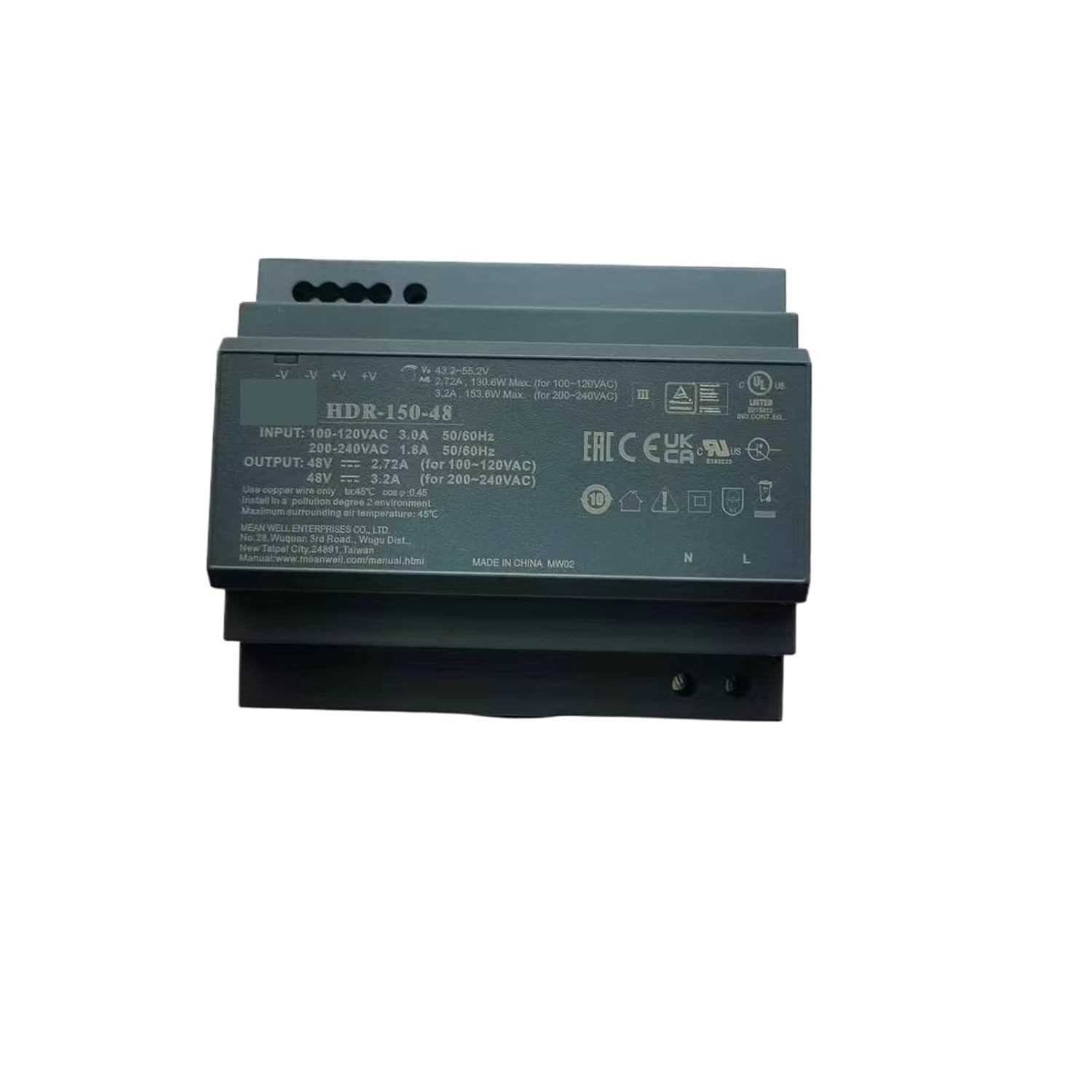 153.6W Ladder Guide Power Supply HDR-150-48 | 48V