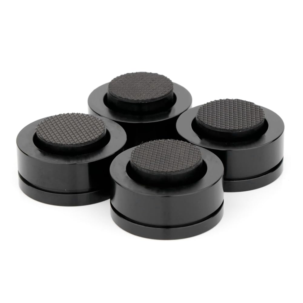 Bamberg 4 Pezzi HiFi Audio Speaker Stand Piedini Fever Amplificatore Lettore CD Treppiede Altoparlante Antiurto Piedino Sfera in Acciaio