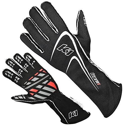 Youth Nomex Auto Racing Gloves - Black (X-Small)