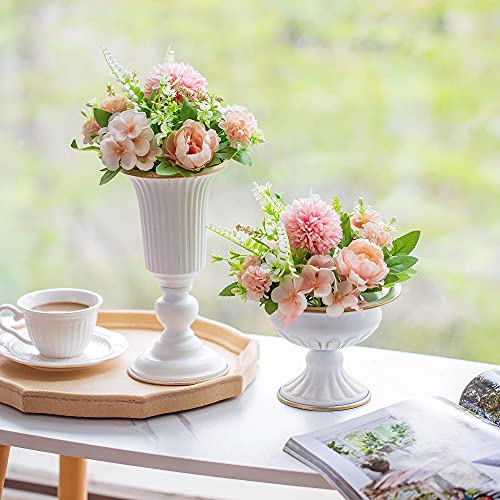 Nuptio 2 Pcs Flower Ball Arrangement Bouquet, Flower Balls Party Centerpieces For Tables Flower Bouquet For Centerpieces, Flower Centerpieces For Party Wedding Christmas Home Decor (Pink) #TOP6