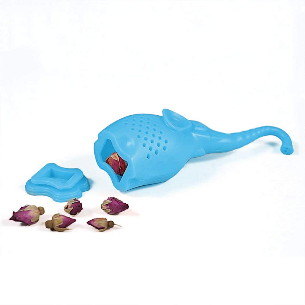 Macabolo Silicone Tea Infuser, Elephant Shape Reusable Leaf Tea Bags Filter Infuser for Loose Tea and Tea Leaves - Image 4
