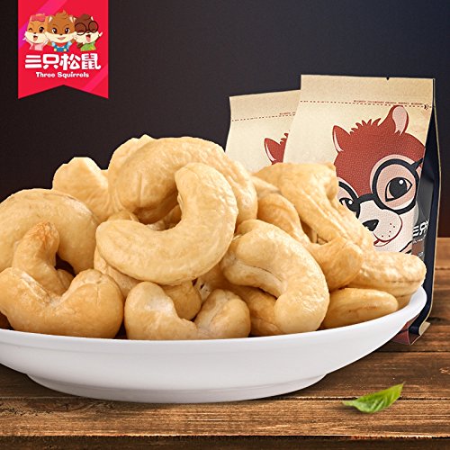 [three squirrels _ salted cashew 185gx2 bag] specialty
