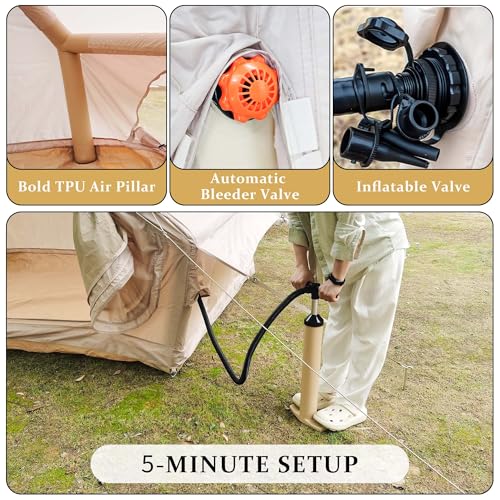 Carpa inflable para camping de 4 a 6 personas miniatura 3