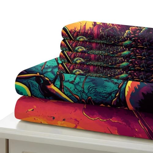Housse de couette 3D haut de gamme en microfibre résistante single