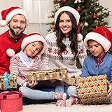 VEYLIN Christmas Wrapping Paper - Kraft Paper - 5 X 3M Xmas Wrapping Paper Rolls for Gift Boxes Festival Decoration (43.2cm x 15M) - Image 7