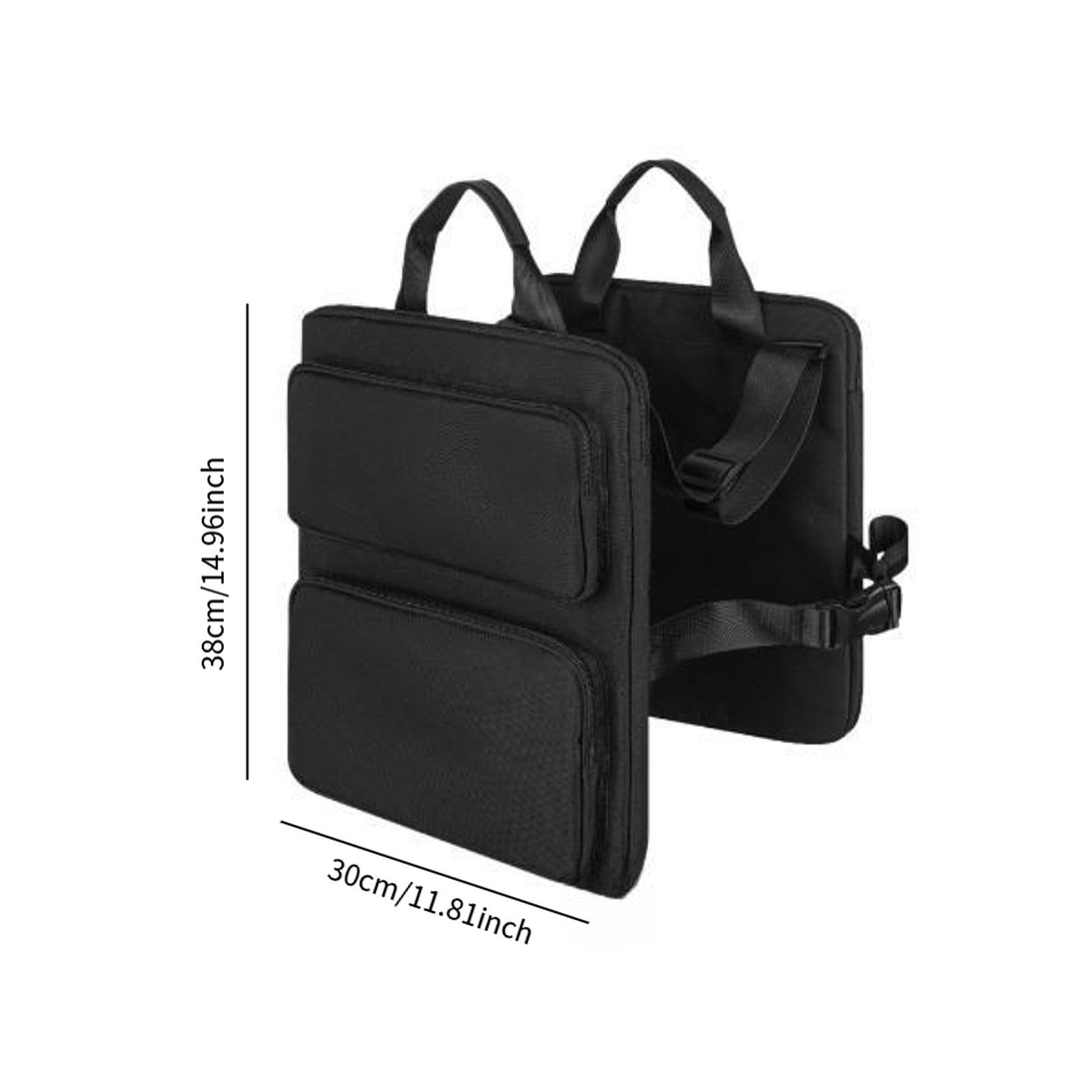 Organizer per valigie con gancio a sgancio rapido, borsa portaoggetti con tasche, accessori da viaggio portatili per le vacanze, Nero , Bagagli