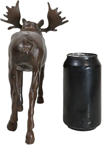 Miniatura 7 de Ebros Gift Estatua rústica grande de hierro fundido realista con acabado de bronce de 11.25 pulgadas de largo, figura de cabaña, cazadores de