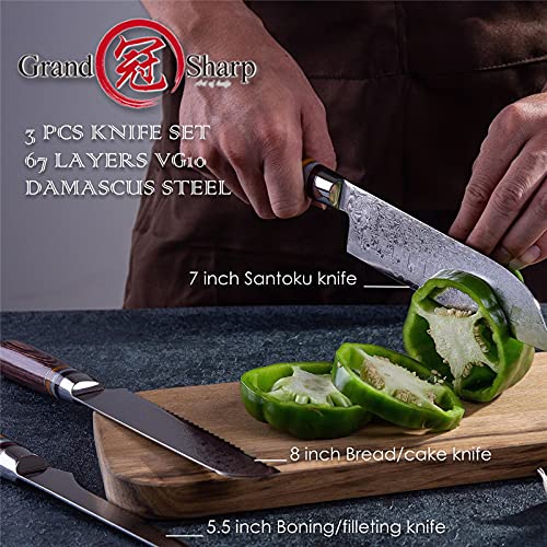 Set Cuchillos Cocina 3 Piezas Acero Aleación miniatura 3