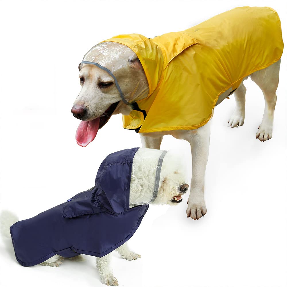 Chubasquero impermeable de nailon con capucha para perros pequeños y grandes