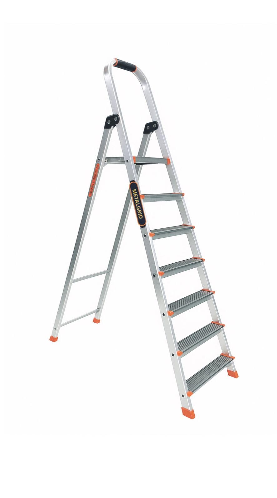 Aluminium 6FT - 6 Steps | Folding Ladder for Home Use, Light Duty | Rust Free | Lightweight Extension Compact Ladder with Safety Lock Non-Slip Feet Portable Attic-image-33