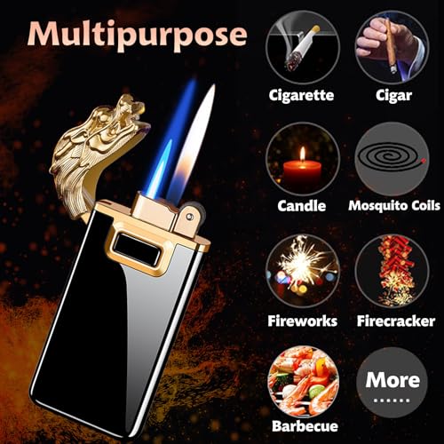 Encendedor Soplete Doble Llama Recargable Butano miniatura 2