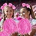 16 PCS Pink Cheerleading Pom Poms for Sports Squads Dancing Party Football Basketball Sports Stage Performance Celebration