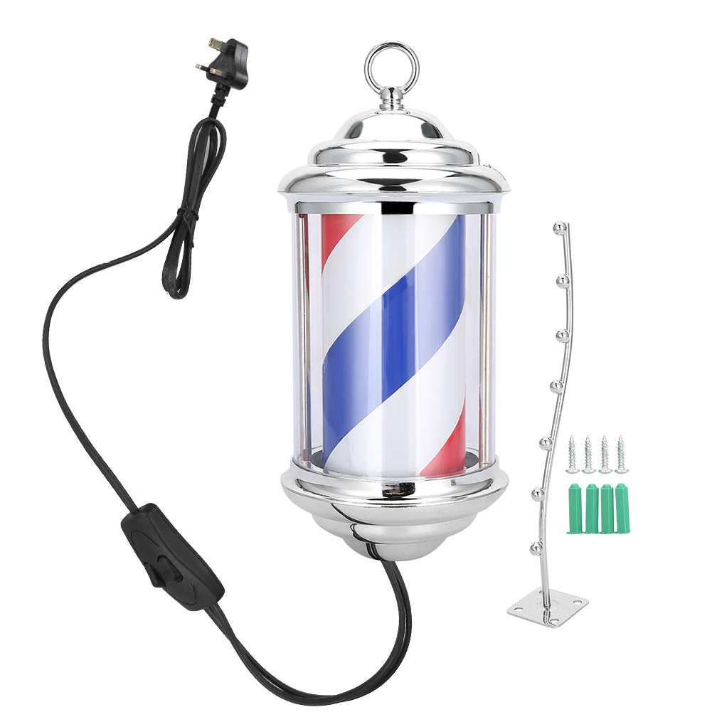 Rotating Light, Wall Mounted LED Barber Pole, Sign for Strong Reliability 28cm High Hardness 220V, British standard