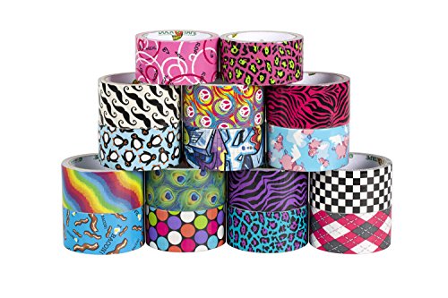 Image of Duck Brand Printed Duct Tape, Checker, 1.88 Inches x 10 Yards, Single Roll (280410) (Pack of 3)