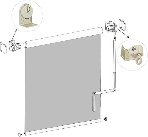 Miniatura 3 de Soporte inalámbrico, accesorio de repuesto de parasol, adecuado para persianas enrollables externas Coolaroo y persianas enrollables inalámbricas,