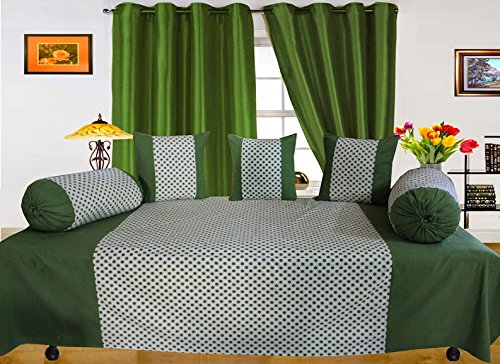 Dekor World Cotton Dot Printed Diwan Set (Pack of 6 Pcs)-image-29