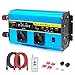 LVYUAN 2000W / 4000W Reiner Sinus Wechselrichter DC 12V zu AC 230V/240V Konverter mit LCD drahtloser Fernbedienung 2 AC Steckdosen 4 USB Ports