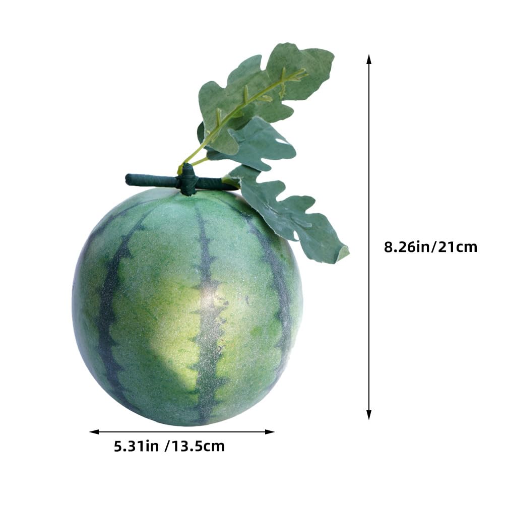 FONDOTIN Simulation Watermelon Model Display Prop Artificial Foam Fruit Decoration for Home Teaching and Photo Props Faux Watermelon Decor for Kindergartens and Still Life Scenes