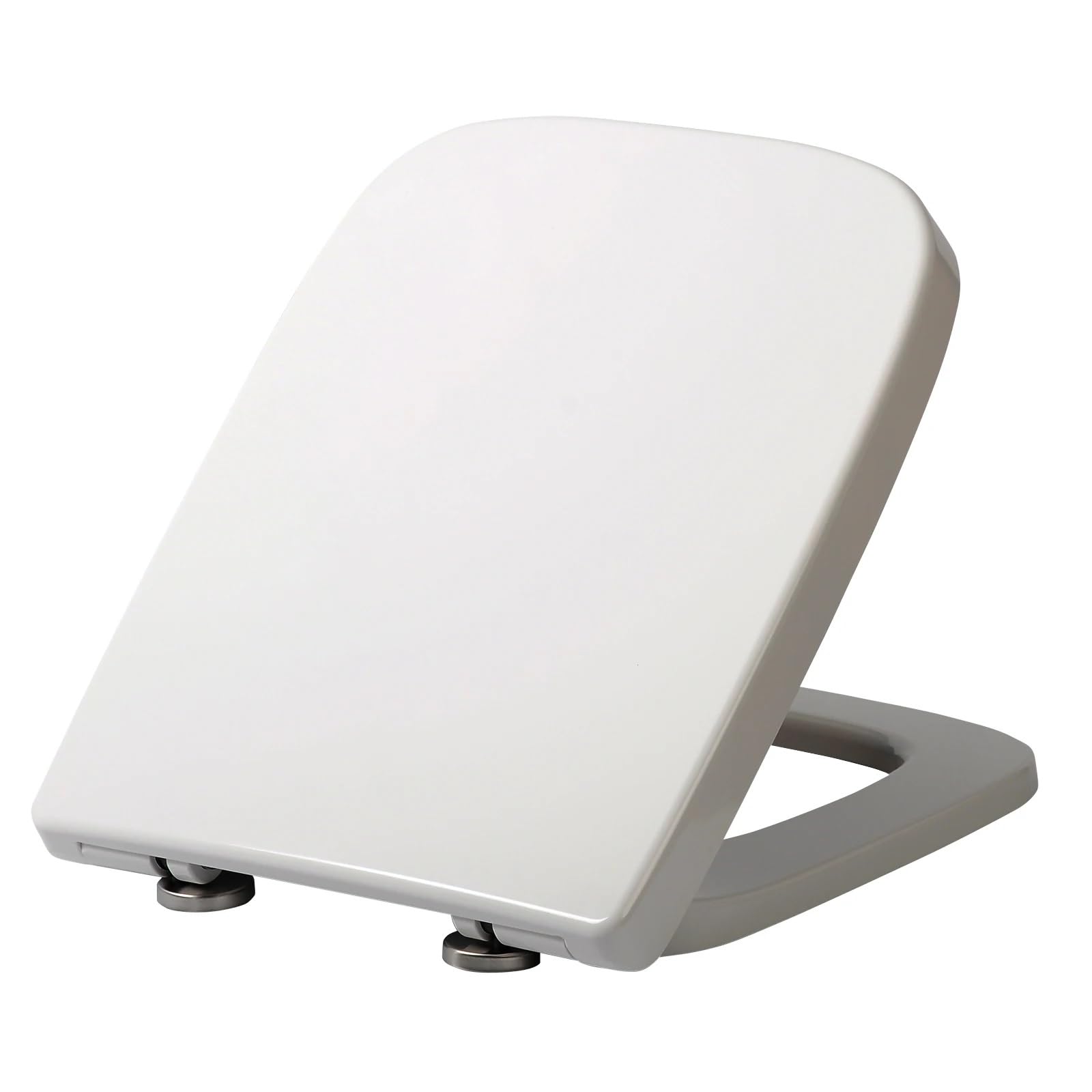 Ladfrtyu White Soft Close Toilet Seat Toilet Seat With Soft-Close Mechanism Fast Fix/Quick Attachment Duroplast Coating Washing Lids