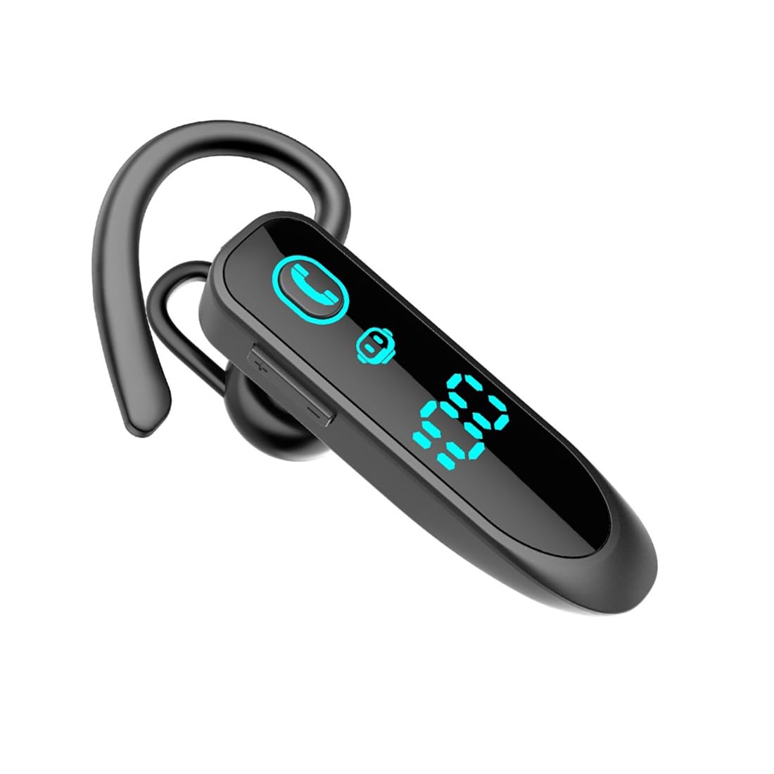 eppfun Bluetooth 5.3 Wireless Monaural Headset showing LED display