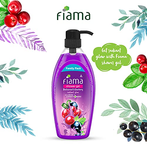 Fiama Body Wash Shower Gel Blackcurrant & Bearberry, 900ml Family Pack, Body Wash for Women & Men with Skin Conditioners for Radiant Glow &... - Image 2