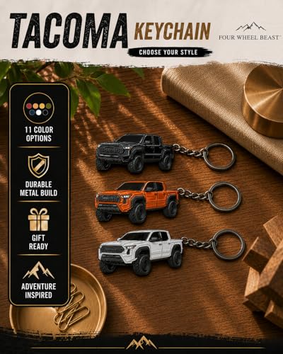 Image of Tacoma Keychain 2026 Tacoma Accessories 2016-2025 mods 4th Gen Cool Key Chain Fob Cover Toy Gift Truck
