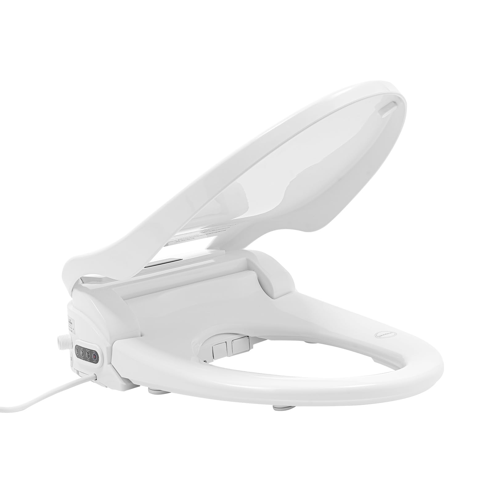 Bidé Asiento de inodoro inteligente con boquilla, temperatura ajustable, inodoro climatizado, limpieza automática, secado al aire, inventario europeo