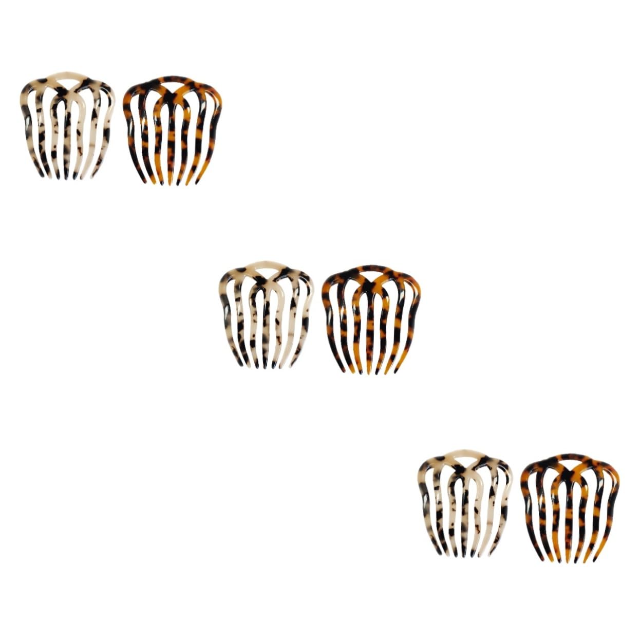 minkissy 6pezzi Pettini Retro Acetato Per Acconciature Eleganti Design Leopardato Accessori Versatili Per Cerimonie e Occasioni Speciali