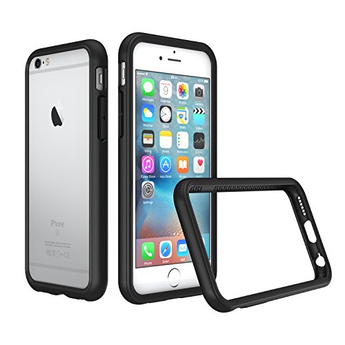 RhinoShield Bumper Case Compatible with [iPhone 6 Plus/iPhone 6s Plus]  CrashGuard - Shock Absorbent Slim Design Protective Cover [3.5 M / 11ft Drop Protection] - Black