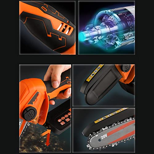 ZHANGTAOLF 20V Batteriekettensäge Hand Elektrische Kettensäge Mini-Kettensäge mit Zwei Batterien 20V 2.0AH… – Bild 7