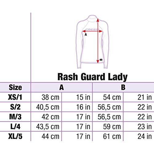 Cressi Rash Guard Lady Long, Maglia Protettiva