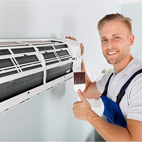 4 Packs Air Conditioner Condenser Cleaning Brush Refrigerator Coil Brush Hvac Coil Cleaner Brush Small Plastic Whisk Brush (Brown) #TOP5