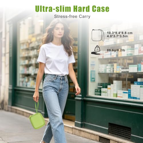 Image of XANAD Hard Case for Oklar /MMIZOO /Medline /IPROVEN Wrist Blood Pressure Cuff Monitor Within Size 4'' x 3'' x 3'',Green