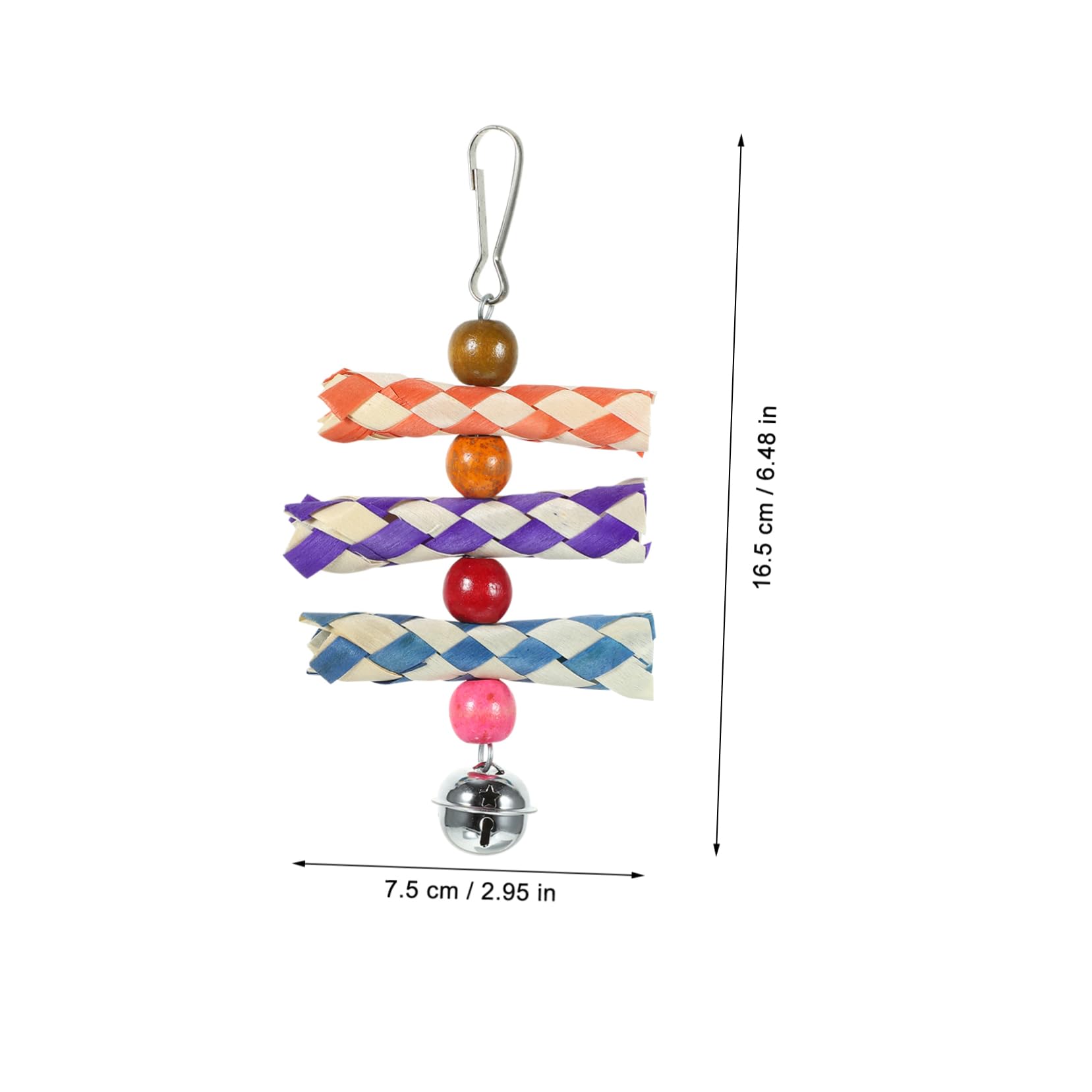 BESPORTBLE Colorful Bird Shredding for Parrots Wear Resistant Hanging Chewing Encourages Natural Foraging Promotes Healthy Beak Bird Cage Accessory for Birds
