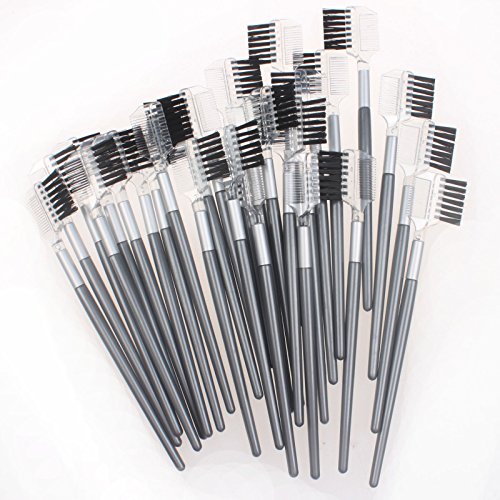 5starwarehouse® 3x Professional Cosmetic Duo Eyebrow & Eyelash Extension Comb & Brush 2 in 1