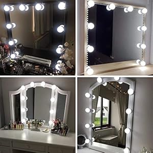Vanity Mirror Lights Kits Hollywood Style LED Makeup Lights with 10 Dimmable Bulbs for Makeup Dressing Table with 5…