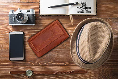 MATADOR Echt leren riemhoesje met klittenbandsluiting en YKK-ritsvak met RFID-bescherming voor kaarten, bankbiljetten en munten, telefoonhoes - Image 8