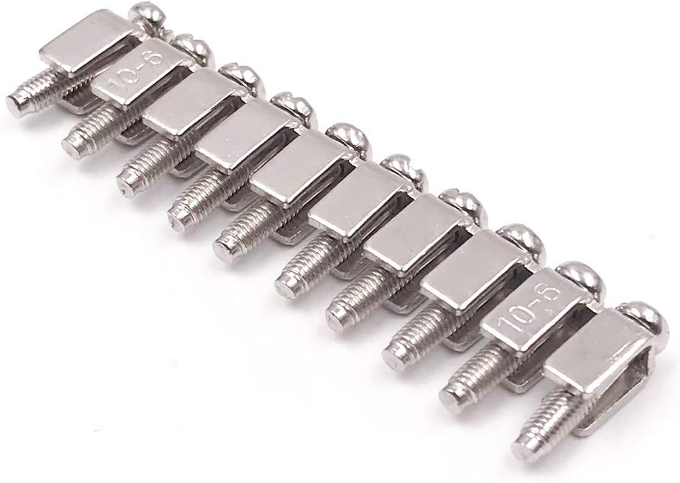 Erayco10Pcs Fixed Bridge Jumper FBI-10-6 for DIN Rail Terminal Block, Insert-Pull Bridging Matching UK-2.5B UK5N Fixed Bridge Jumpers 10 Pole