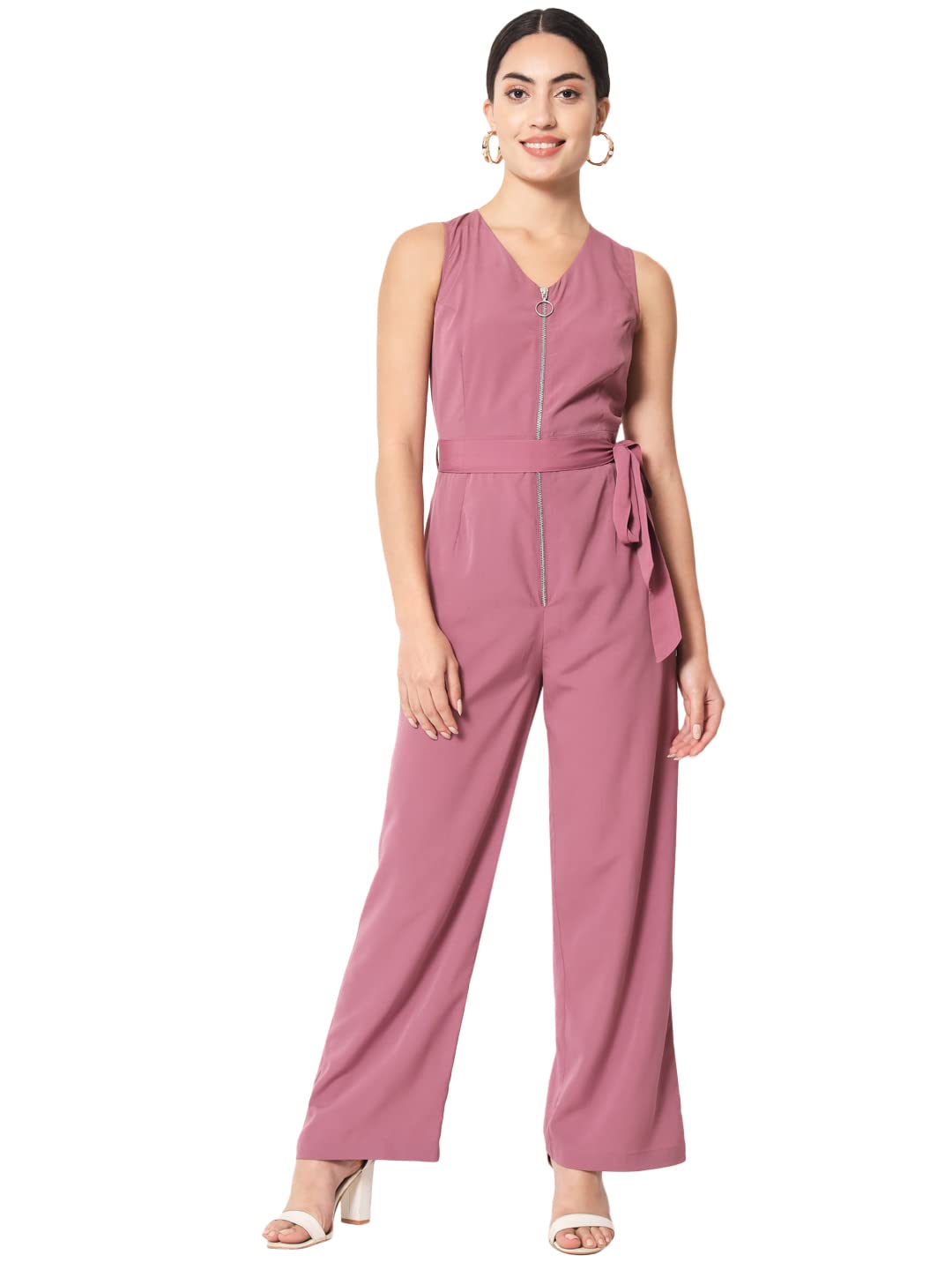 Women's Pink Solid Regular Jumpsuit For Women (A2107JSPK508)-image-39