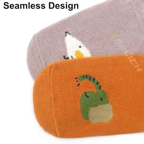 Image of 5Pcs Set Non-Slip Baby Socks Summer Season For 0-3 Years, Anti Slip Grip Ankle Socks With Non Skid Soles Infants, Baby Socks With Grip For Toddler Baby Girl Boys Cartoon Socks