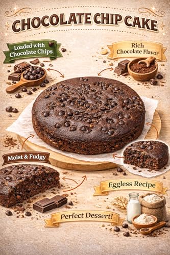 Image of MOM'S BAKERY Rich Home Baked Choco Chip Cake 250 gm | Made with Premium T45 Flour,Vegan Soft & Moist Bakery Style Dessert | Ready to Eat Snack | Hygienically Packed, Natural | Handmade Choco Chips for Cakes, Cookies, Brownies, Pancakes, | Baking, Decoration & Toppings
