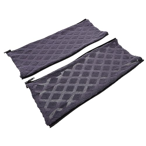 UKCOCO 2 Piezas Fundas Reposabrazos Elásticas para Sillas Gaming y Oficina Cubiertas Protectoras Antideslizantes de Color Gris Oscuro para Reposabrazos Largos de Silla Ergonómica